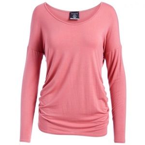 Rose Quartz Pink Round-Neck Long-Sleeve Tee